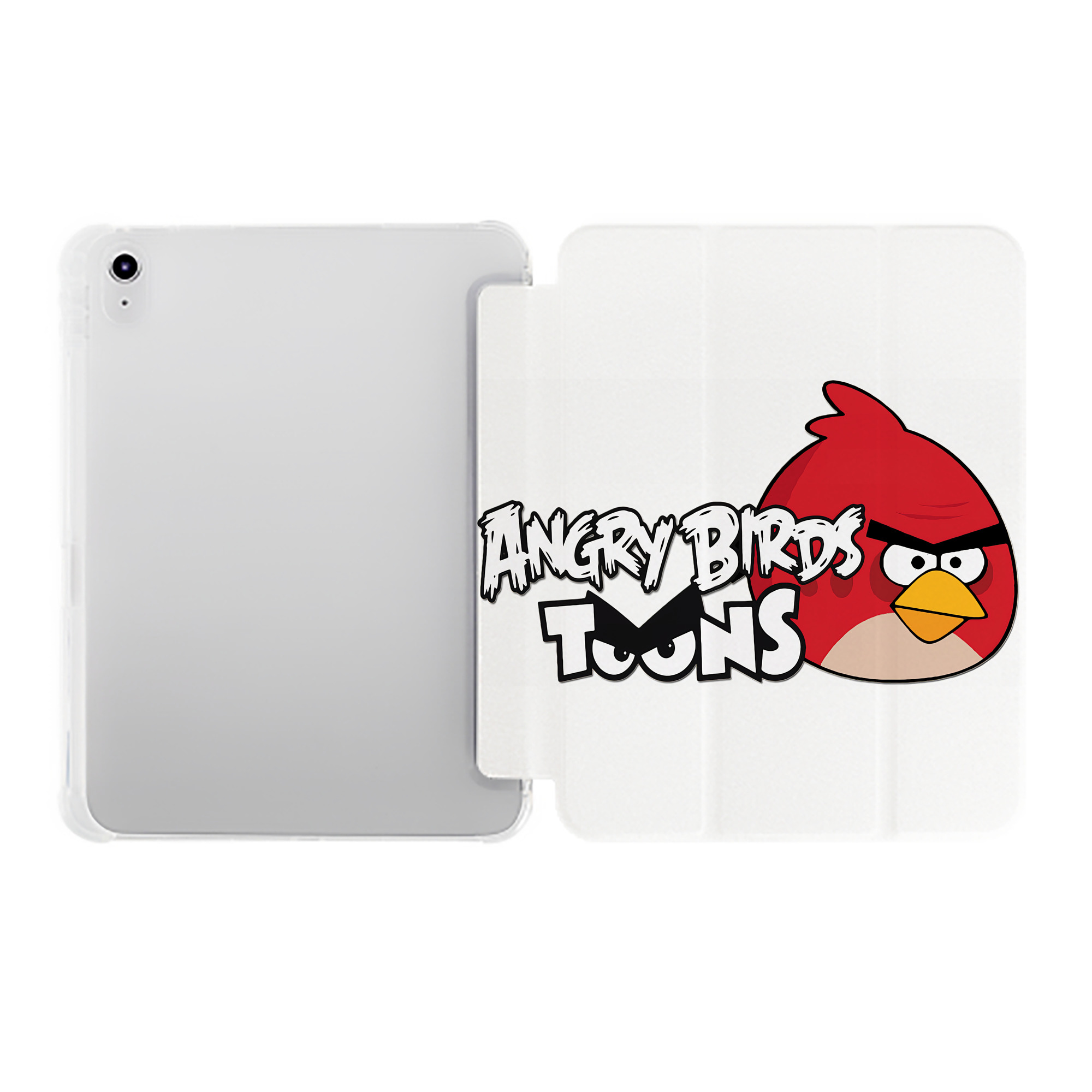 （画像用） Angry Birds アングリーバード IPad ケース ペン収納付き 三つ折りスタンド PUレザー×シリコン 対応機種9.5/10.5/10.9インチ